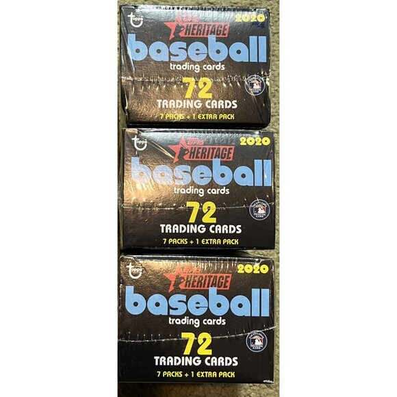 3 - 2020 TOPPS HERITAGE BASEBALL Factory sealed BLASTER BOX 72 Cards Box 8 Packs - Picture 3 of 4